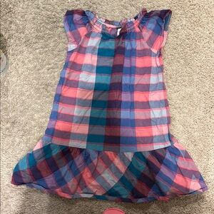 Tea Collection Pink and Blue Drop Waist Dress